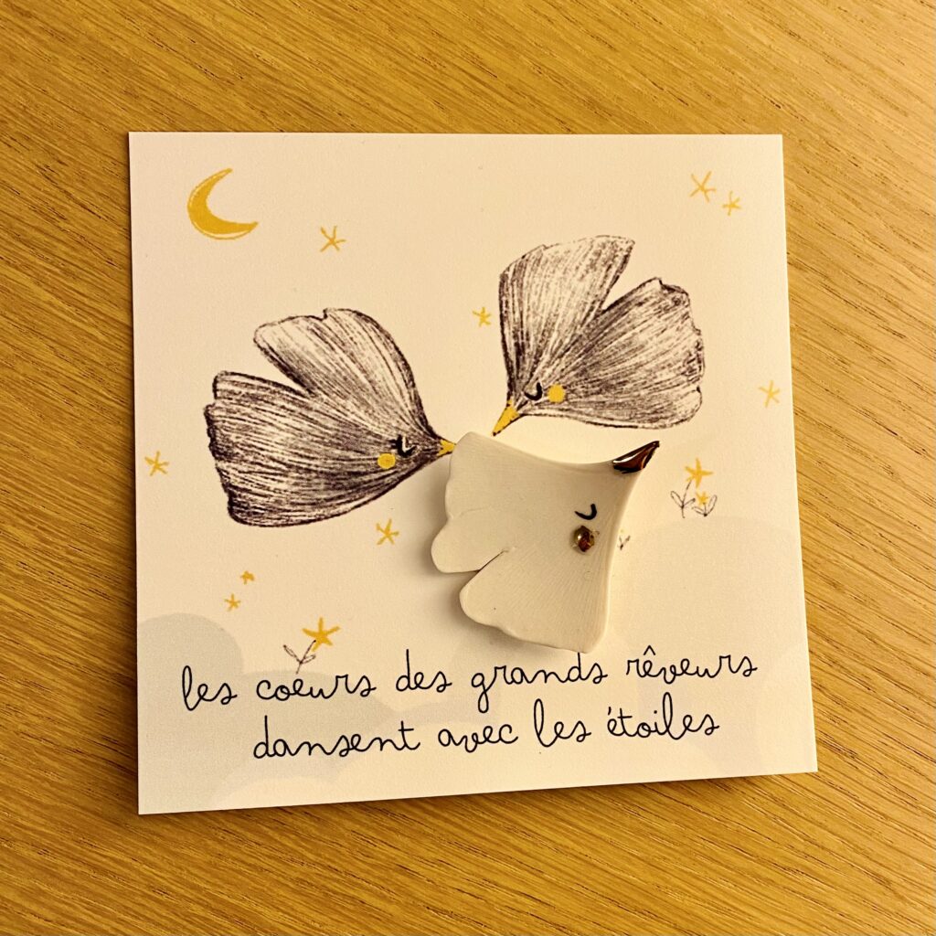 Broche Ginkgo - Oiseau