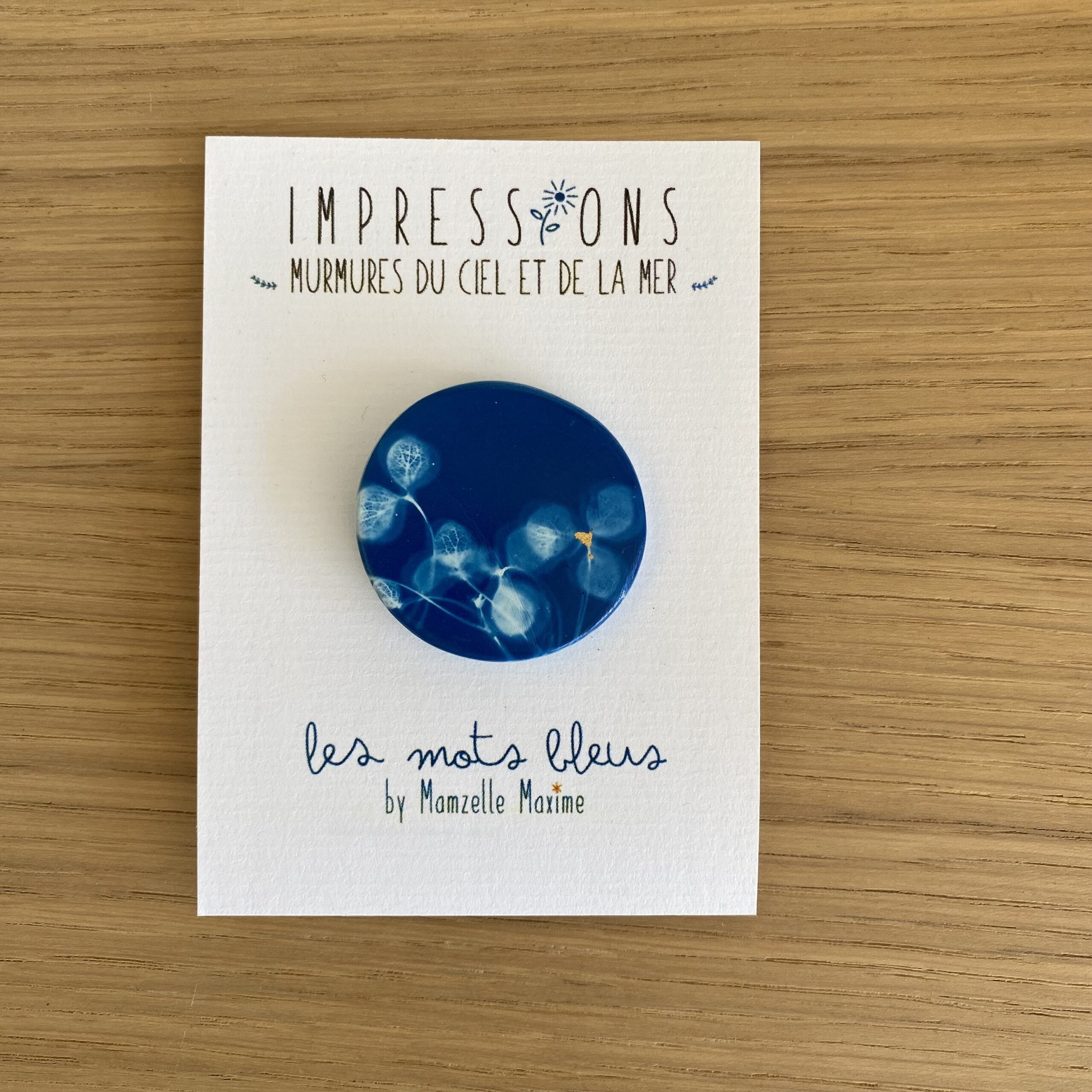 Les Mots Bleus - Broche Hortensia