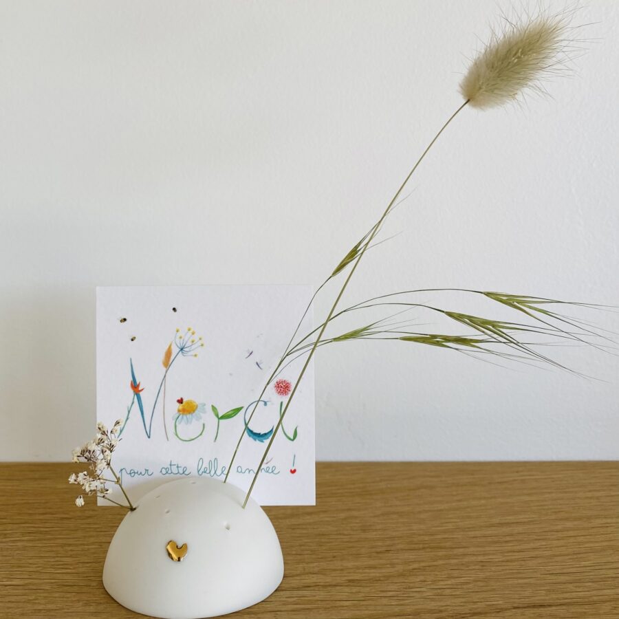 Porte-photo et carte 'Merci pour cette belle année'