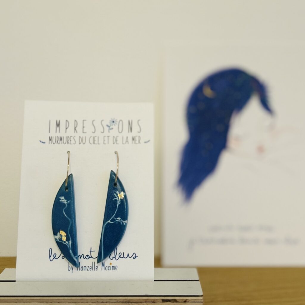 Les Mots Bleus - BO pendantes Fleuries