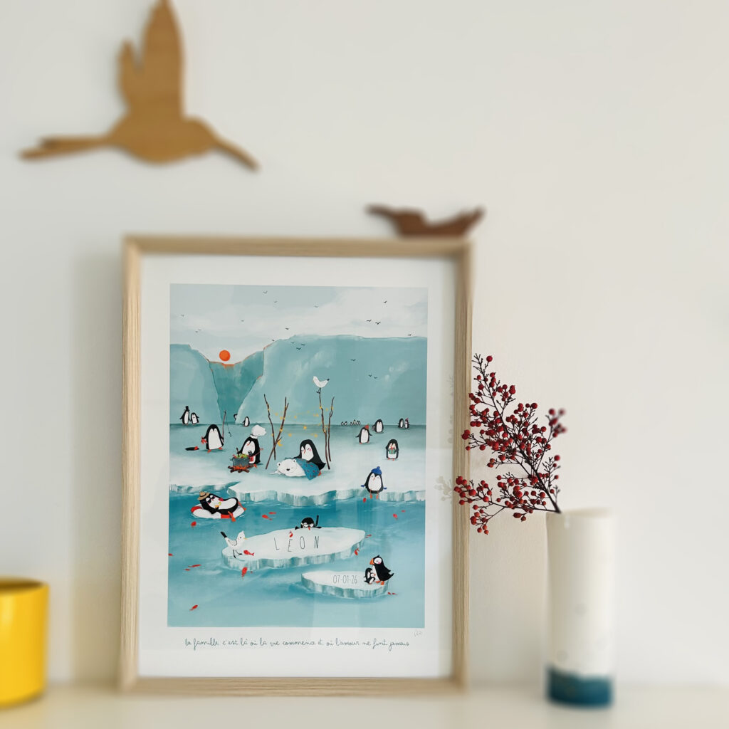 Illu 'La famille' 30/40cm